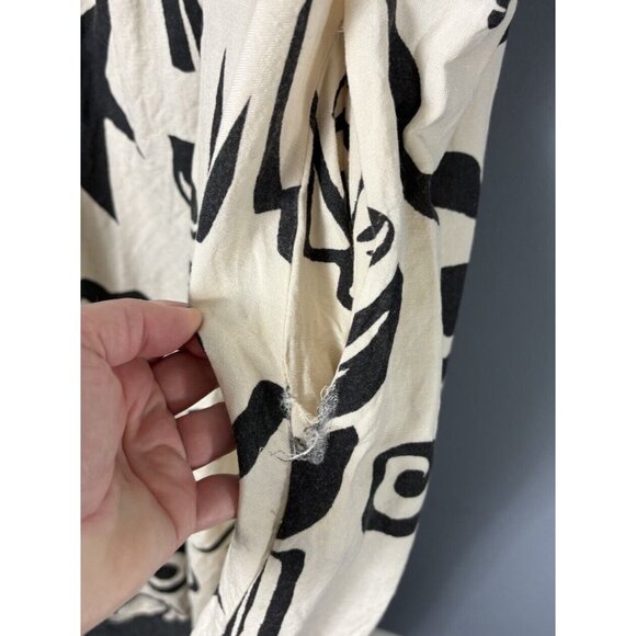 *FLAW, READ* UNTITLED IN MOTION Womens XXL Ophelia Abstract Dress Bamboo/Linen - Picture 7 of 11